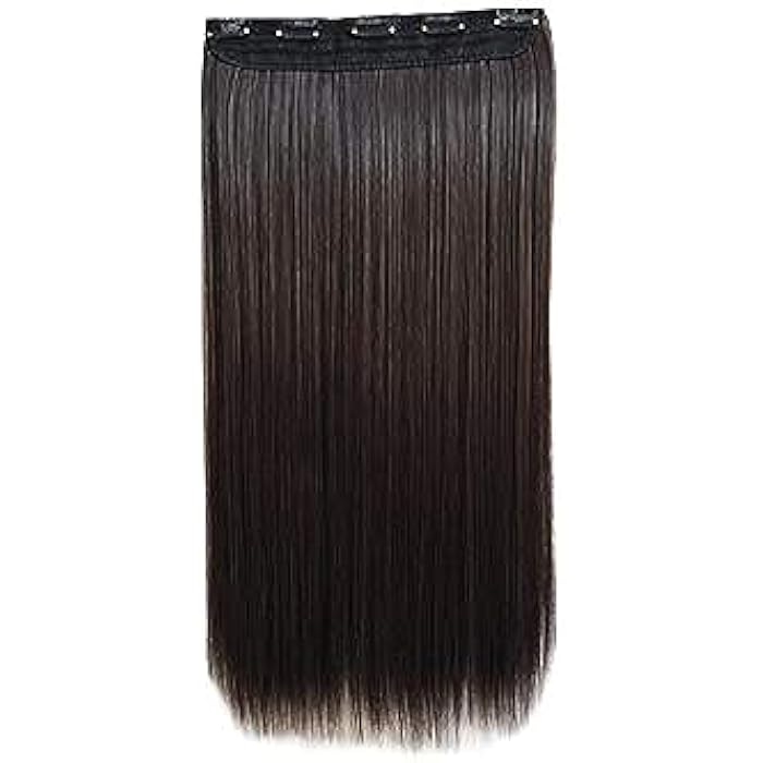 DILLARDS Women's Synthetic Hair Brown Straight Fashion Wig Accessory One Piece Of Seamless Hair Extension - Image 3